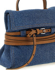 Moschino Blue Cotton Handbag