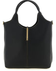Tod's Black Calfskin Tote Bag