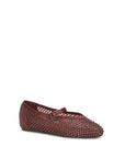 LE SILLA Bordeaux Calf Leather Bos Taurus Ballet Flats
