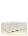 Jimmy Choo Gold Lamb Leather Clutch Bag