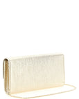 Jimmy Choo Gold Lamb Leather Clutch Bag