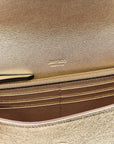 Jimmy Choo Gold Lamb Leather Clutch Bag