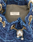 Jimmy Choo Blue Fabric Handbag