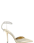 Jimmy Choo Gold Tencel High Heel Pumps