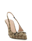 Gucci Beige Polyester High Heel Pumps