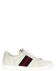 Gucci White Lamb Leather Low Top Sneakers