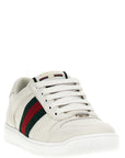 Gucci White Lamb Leather Low Top Sneakers