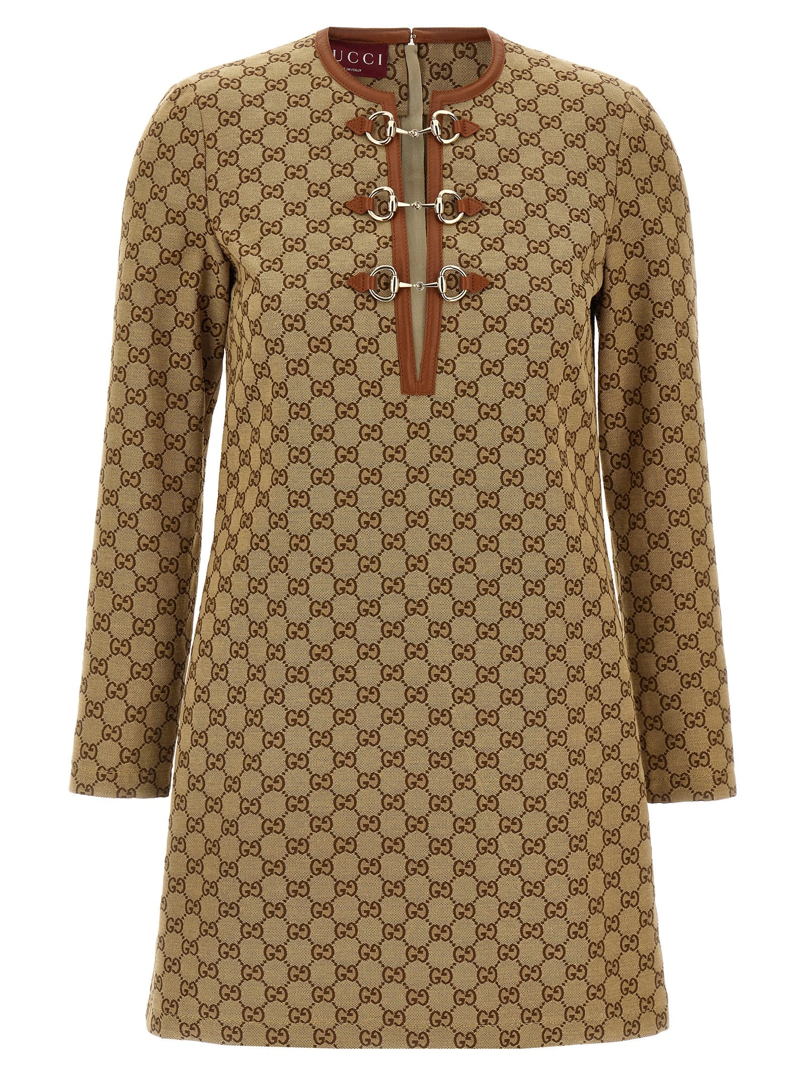 Gucci Beige Cotton Short Dress