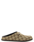 Gucci Beige Cotton Mules