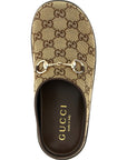 Gucci Beige Cotton Mules