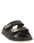 Gucci Brown Cotton Slides