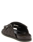 Gucci Brown Cotton Slides