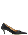 Gucci Black Lamb Leather Mid Heel Pumps