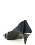 Gucci Black Lamb Leather Mid Heel Pumps