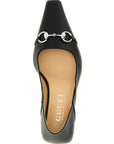Gucci Black Lamb Leather Mid Heel Pumps