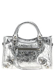 Balenciaga Silver Lamb Leather Handbag