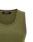 Balmain Bicolor Cotton Sleeveles T-Shirt