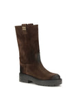 Miu Miu Brown Calf Leather Bos Taurus Ankle Boots