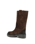 Miu Miu Brown Calf Leather Bos Taurus Ankle Boots