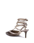 Valentino Garavani Brown Calf Leather Bos Taurus Mid Heel Pumps