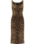 Dolce & Gabbana Brown Silk Midi Dress