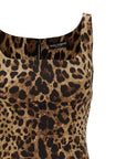Dolce & Gabbana Brown Silk Midi Dress