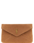 Saint Laurent Beige Lamb Leather Clutch Bag