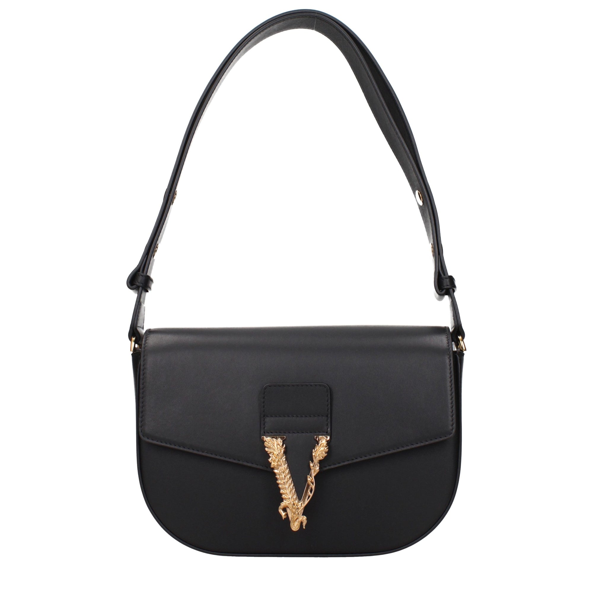 Versace Black Leather Crossbody Bag