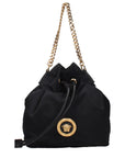 Versace Black Fabric Handbag
