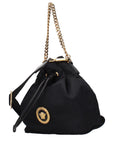 Versace Black Fabric Handbag