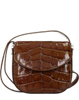 Jil Sander Brown Leather Crossbody Bag