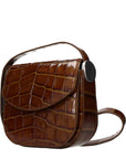 Jil Sander Brown Leather Crossbody Bag