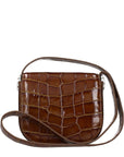 Jil Sander Brown Leather Crossbody Bag