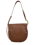 Jil Sander Brown Leather Crossbody Bag
