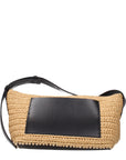 Jil Sander Beige Raffia Crossbody Bag