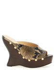 Magda Butrym Brown Calfskin Wedge Sandals