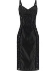 Dolce & Gabbana Black Polyamide Midi Dress