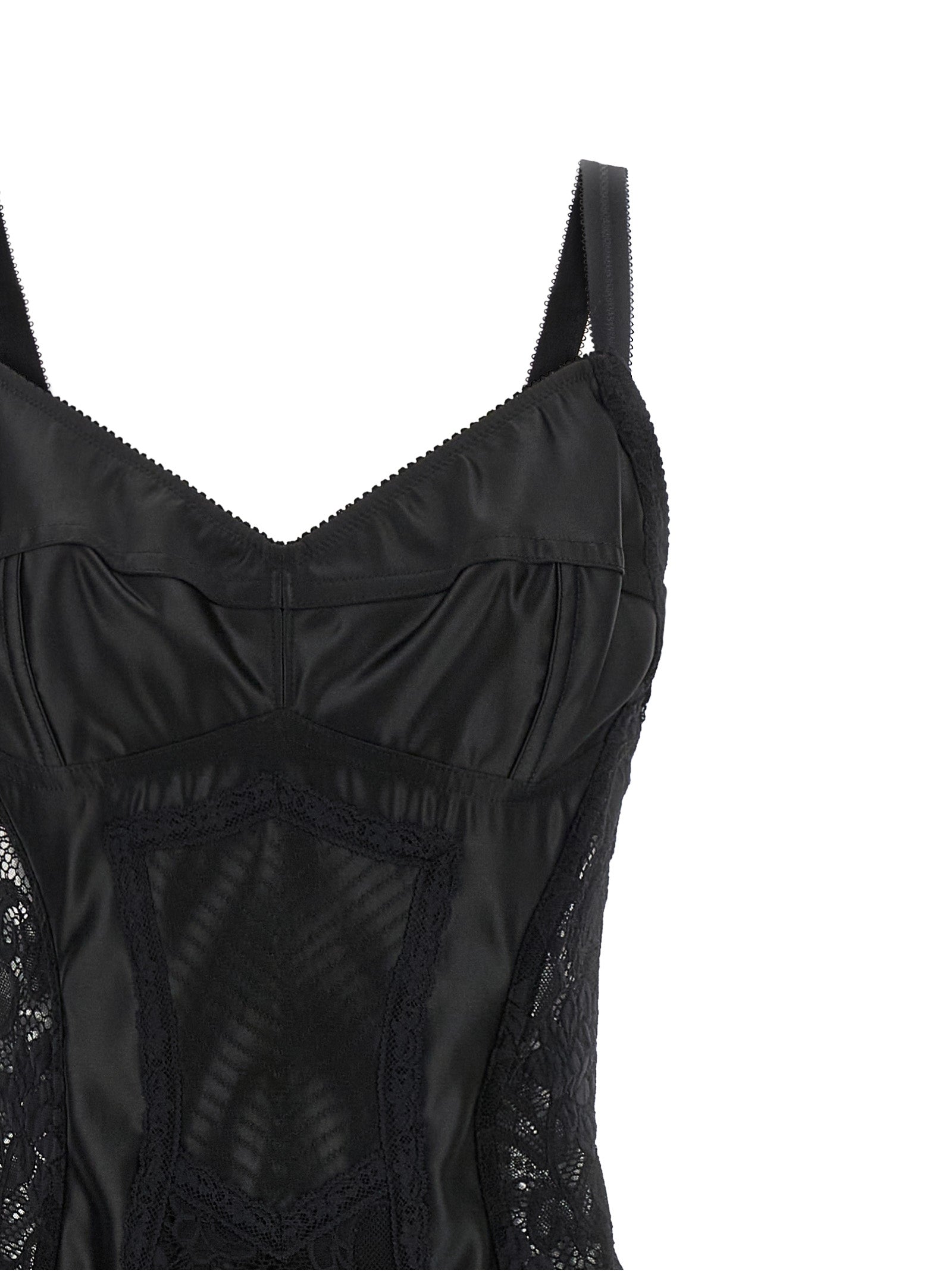 Dolce &amp; Gabbana Black Polyamide Midi Dress
