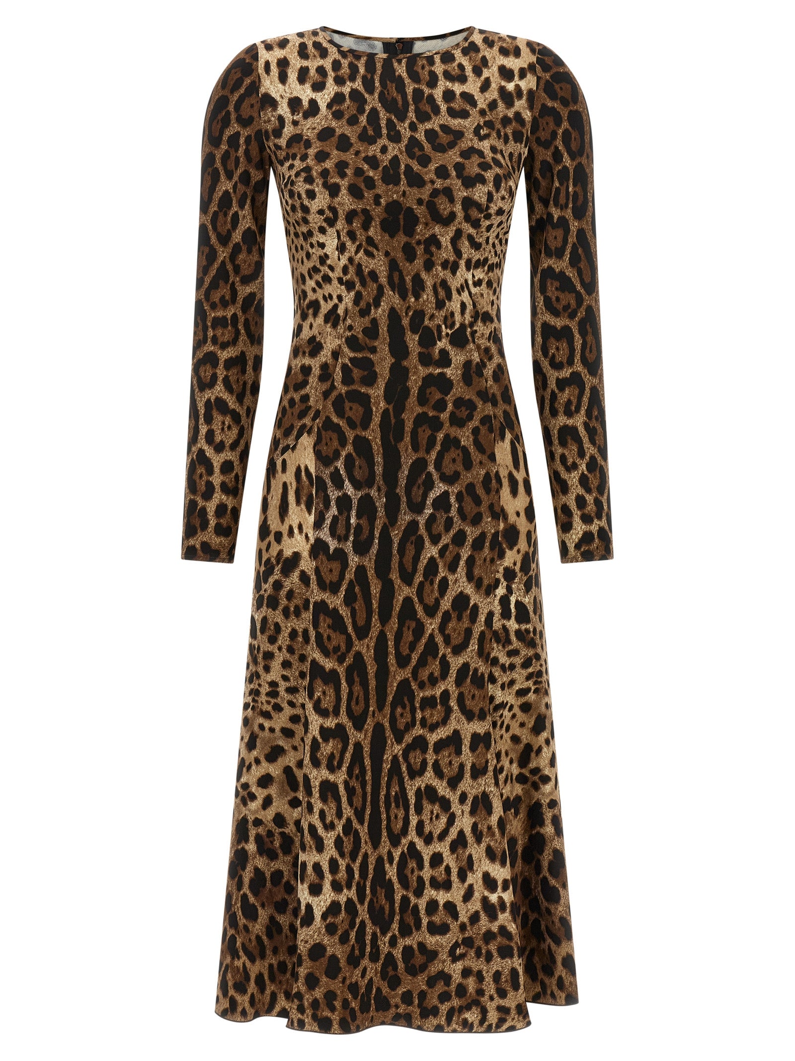 Dolce &amp; Gabbana Brown Viscose Midi Dress