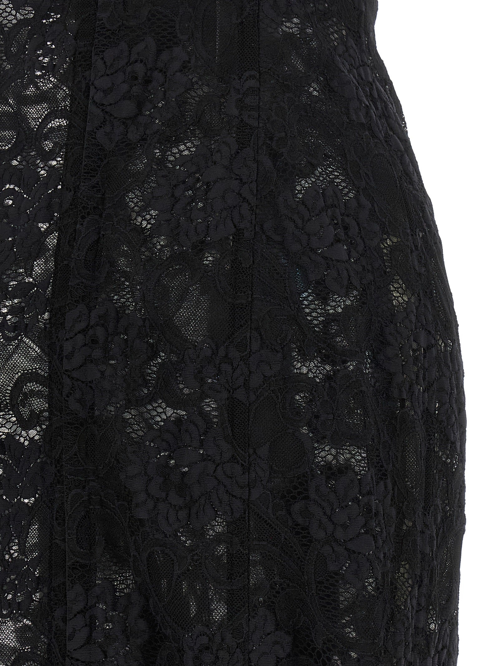 Dolce &amp; Gabbana Black Polyamide Midi Dress