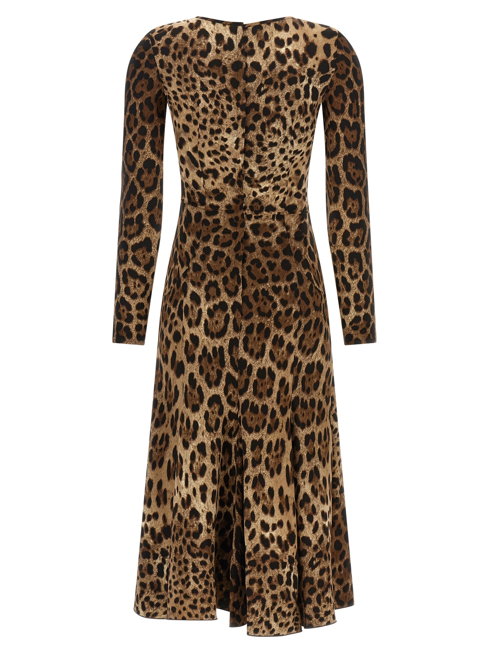 Dolce &amp; Gabbana Brown Viscose Midi Dress