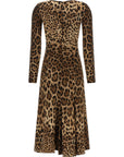 Dolce & Gabbana Brown Viscose Midi Dress