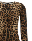 Dolce & Gabbana Brown Viscose Midi Dress