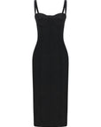 Dolce & Gabbana Black Acetate Midi Dress