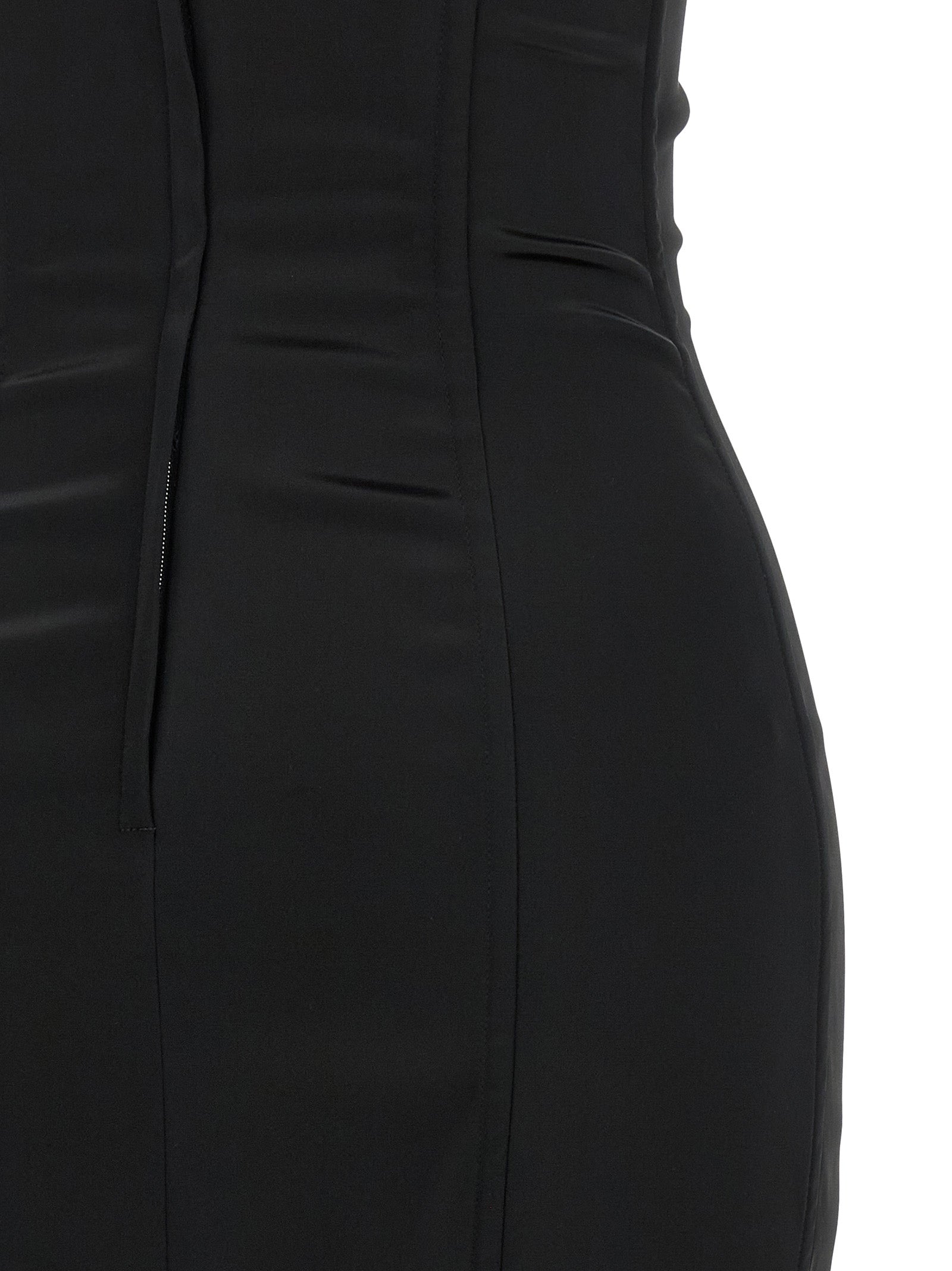 Dolce &amp; Gabbana Black Acetate Midi Dress