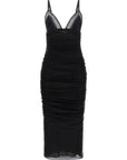 Dolce & Gabbana Black Polyamide Midi Dress
