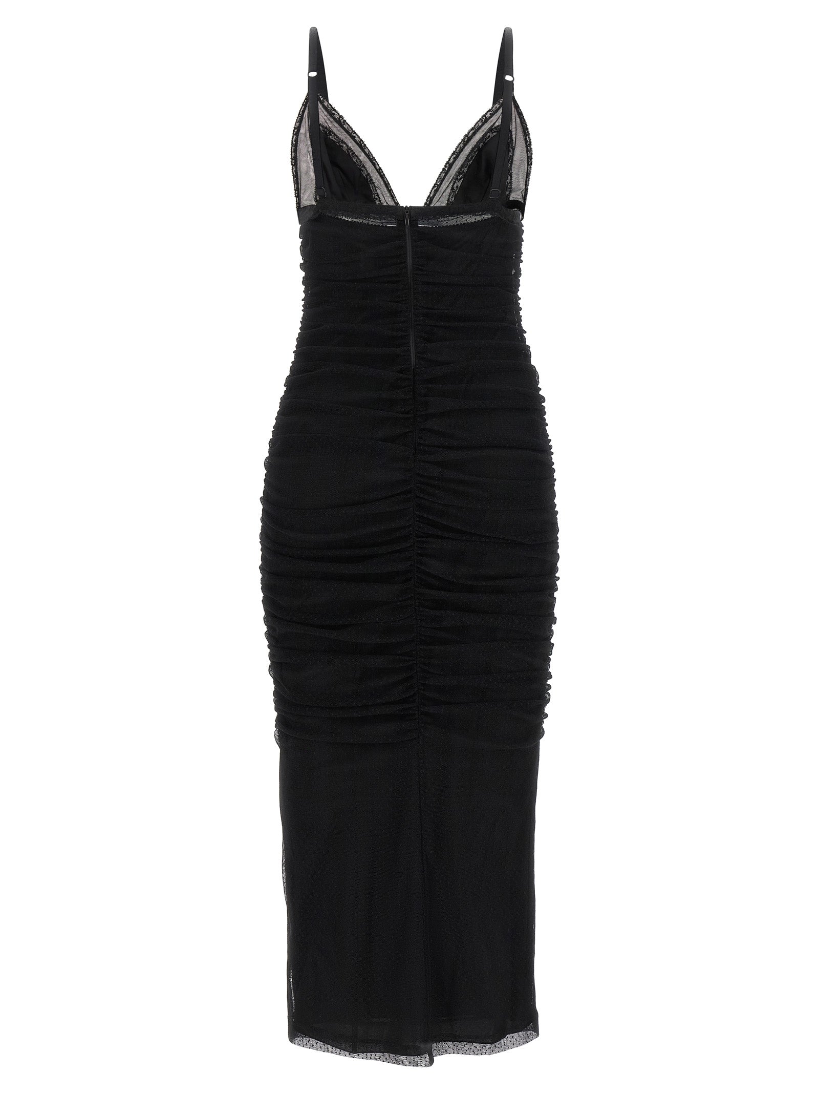 Dolce &amp; Gabbana Black Polyamide Midi Dress