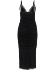 Dolce & Gabbana Black Polyamide Midi Dress