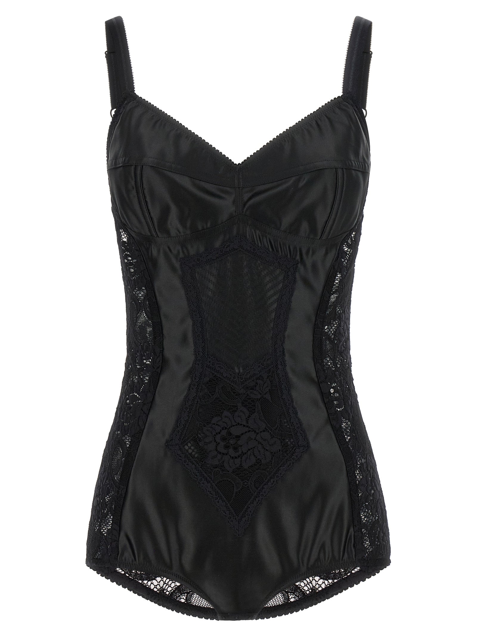 Dolce &amp; Gabbana Black Polyamide Bodysuit