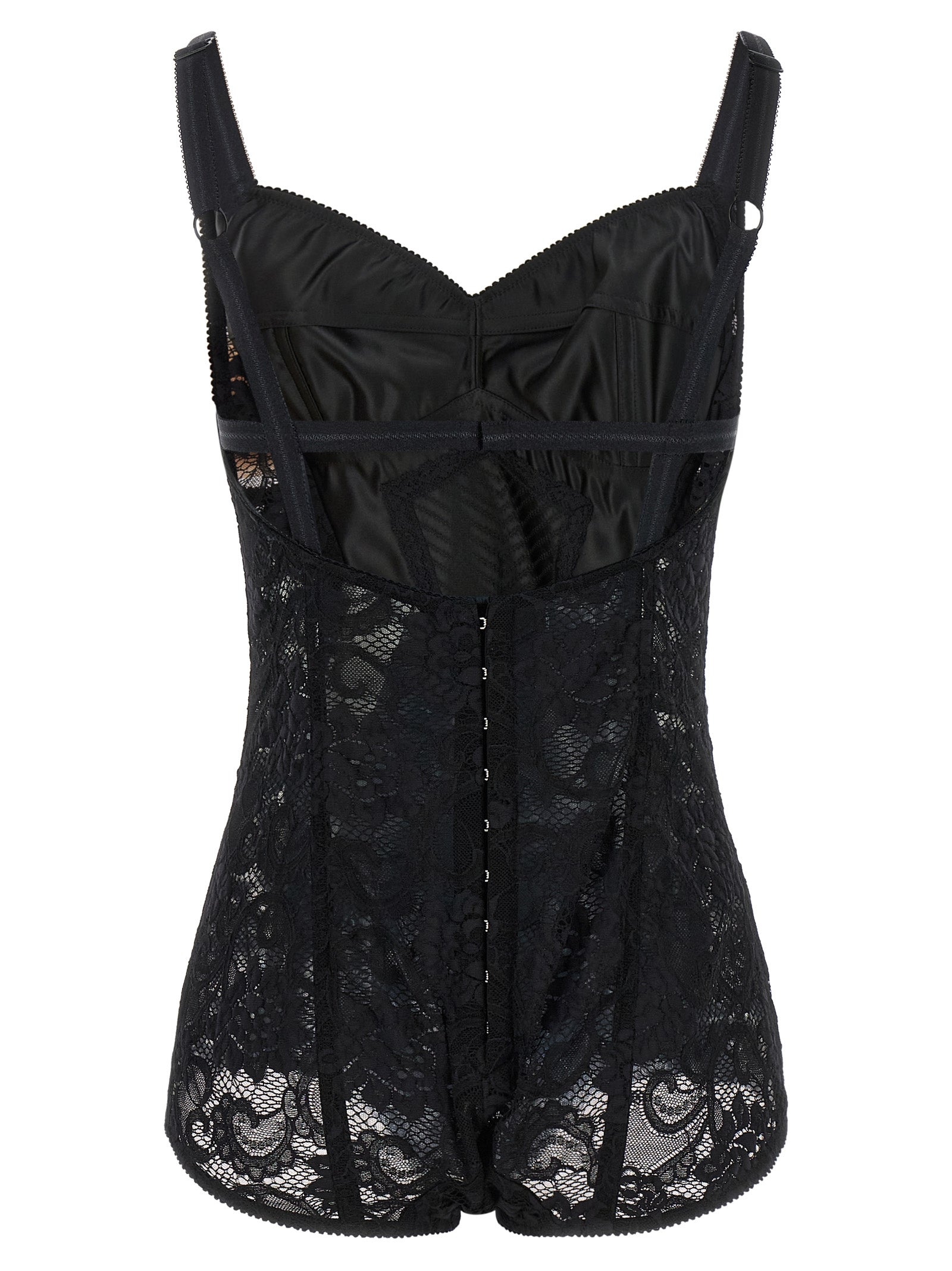 Dolce &amp; Gabbana Black Polyamide Bodysuit